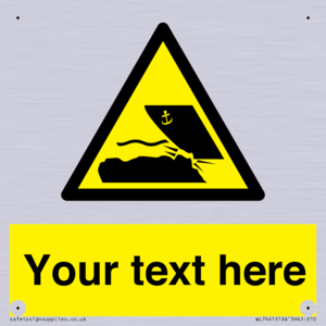 Custom Warning submerged objects in watercraft areas